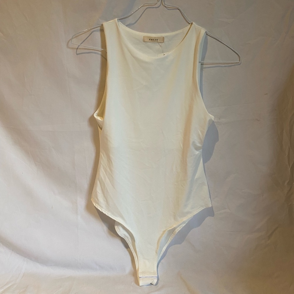 White one-piece swing suit